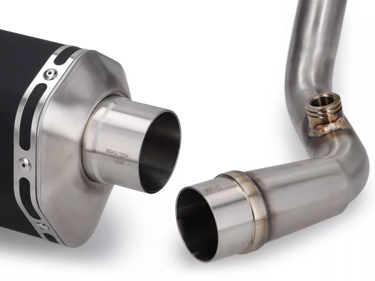 Escape -SCORPION- Serket Paralelo - Royal Alloy GP 300, TG 300 - revestimiento negro