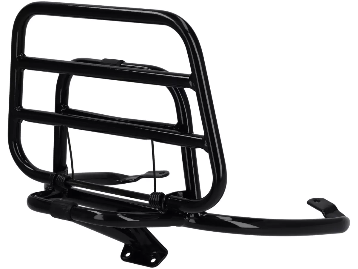 Porte-bagages arrière rabattable -REGIA- Vespa Primavera 50-150, Vespa Sprint 50- 150 - noir brillant