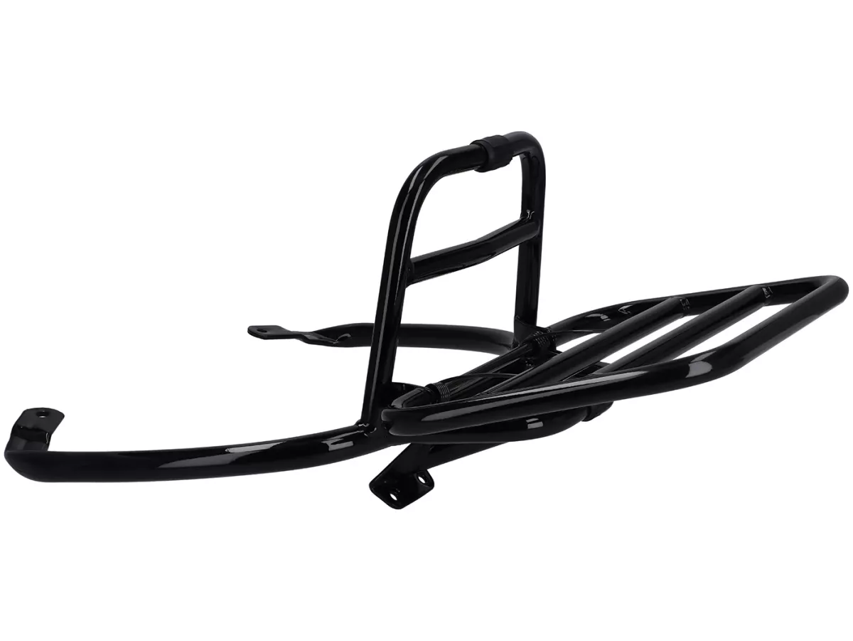 Porte-bagages arrière rabattable -REGIA- Vespa Primavera 50-150, Vespa Sprint 50- 150 - noir brillant