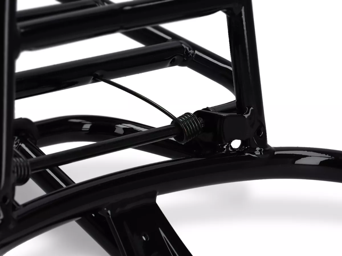 Porte-bagages arrière rabattable -REGIA- Vespa Primavera 50-150, Vespa Sprint 50- 150 - noir brillant