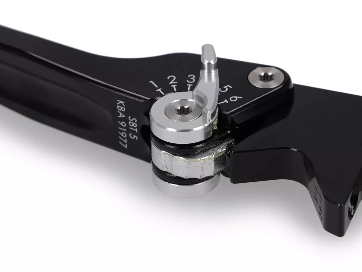 Set leva freno -SPIEGLER- Vespa GTS 125-310 Keyless Basic, Super, Super Sport, Super Tech - regolabile - nero / argento