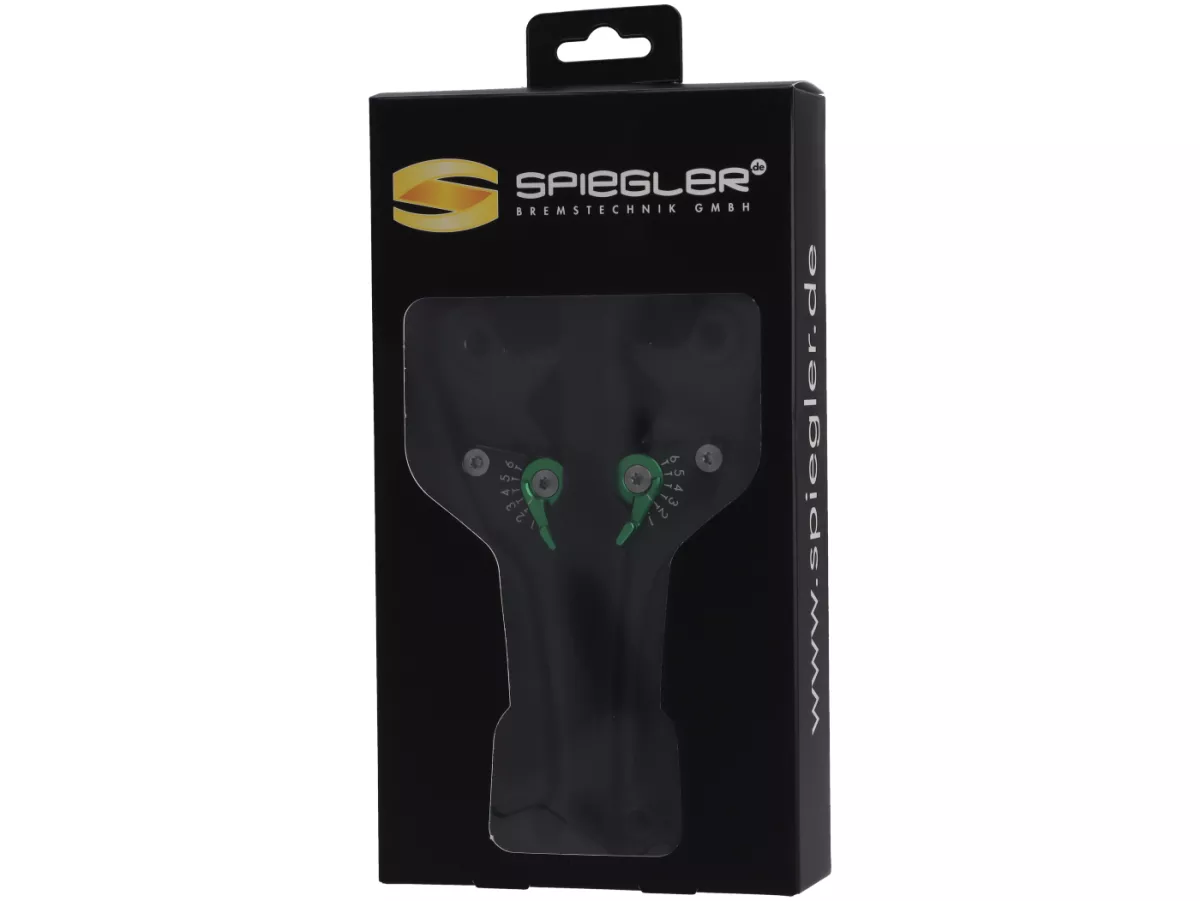 Set leva freno -SPIEGLER- Vespa GTS 125-310 Keyless Basic, Super, Super Sport, Super Tech - regolabile - nero / verde