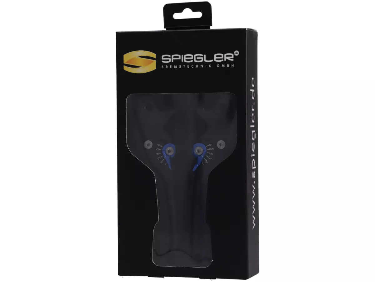 Bremshebel-Set -SPIEGLER- Vespa GTS 125-310 Keyless Basic, Super, Super Sport, Super Tech - einstellbar - schwarz / blau