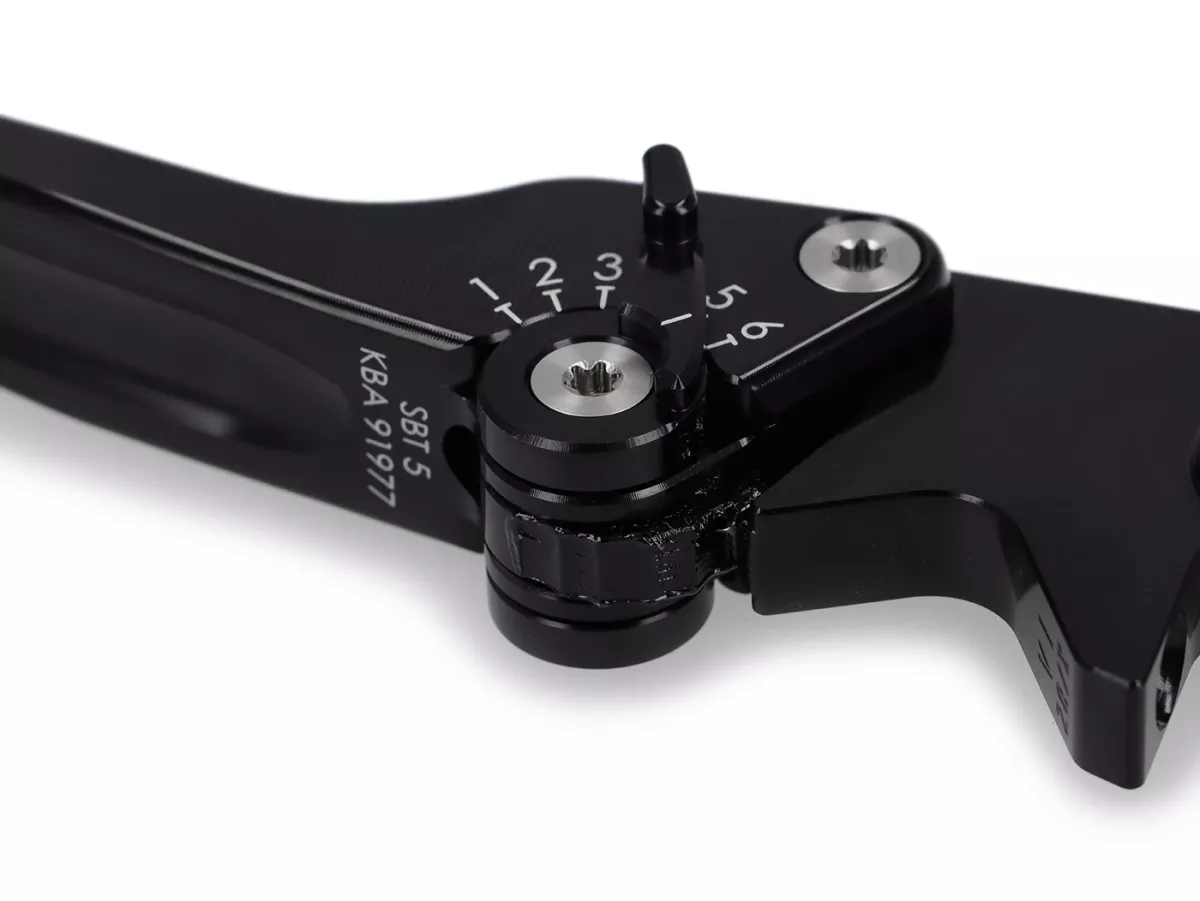 Set leva freno -SPIEGLER- Vespa GTS 125-310 Keyless Basic, Super, Super Sport, Super Tech - regolabile - nero / nero
