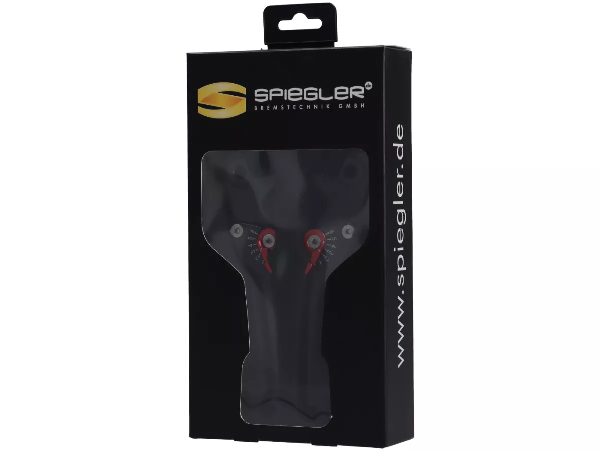 Set leva freno -SPIEGLER- Vespa GTS 125-310 Keyless Basic, Super, Super Sport, Super Tech - regolabile - nero / rosso
