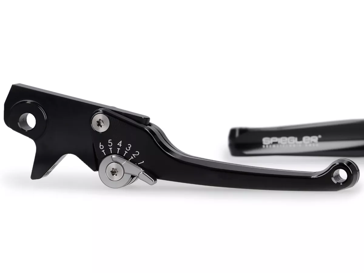 Set leva freno -SPIEGLER- Vespa GTS 125-310 Keyless Basic, Super, Super Sport, Super Tech - regolabile - nero / titanio