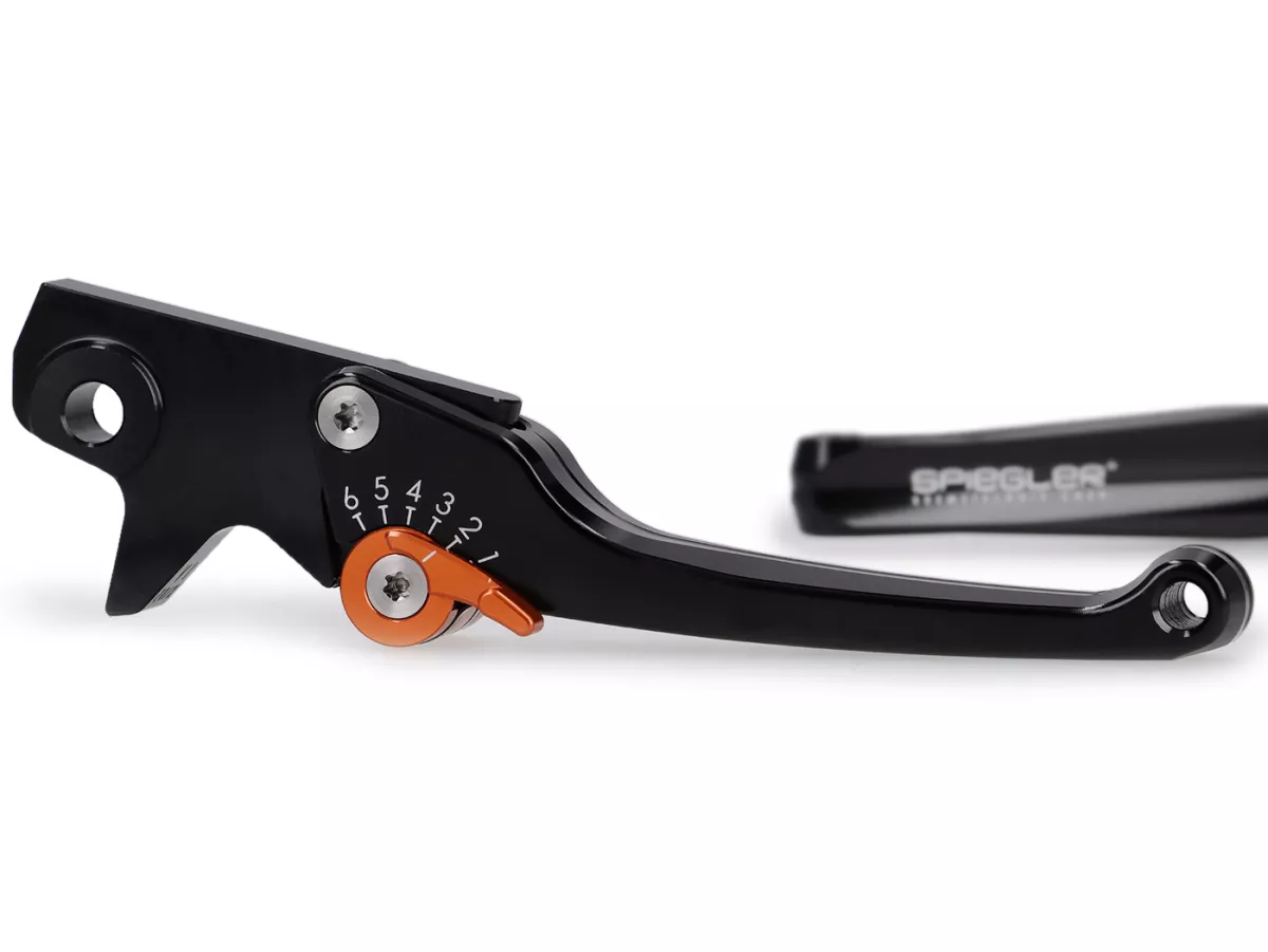 Set leva freno -SPIEGLER- Vespa GTS 125-310 Keyless Basic, Super, Super Sport, Super Tech - regolabile - nero / rosso