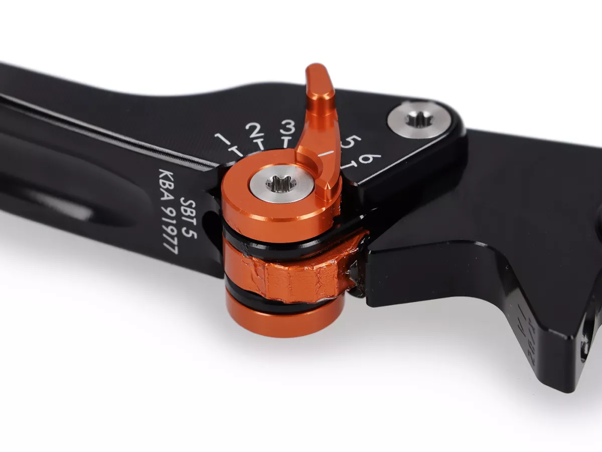 Set leva freno -SPIEGLER- Vespa GTS 125-310 Keyless Basic, Super, Super Sport, Super Tech - regolabile - nero / rosso