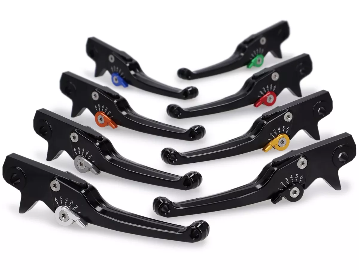 Set leva freno -SPIEGLER- Vespa GTS 125-310 Keyless Basic, Super, Super Sport, Super Tech - regolabile - nero / rosso