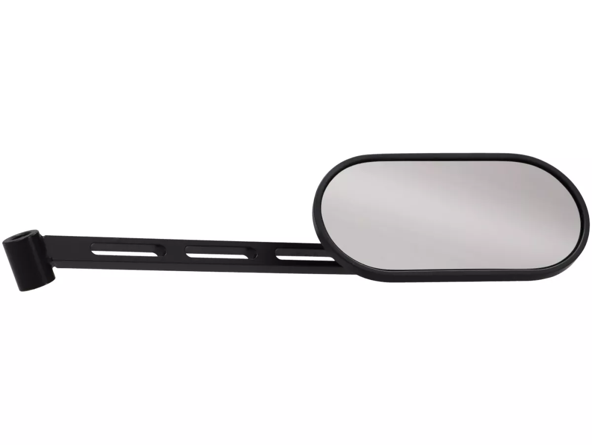 Spegel under styret -STD ScooterTec- Aluminium CNC, höger - för Vespa PX old, PX Lusso, PK S/XL och Motovespa DN, PX, Iris, PK - Material/färg: stål, ytmålad matt svart