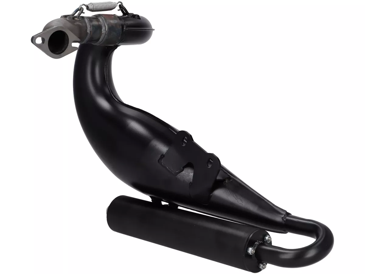 Knalpot -VMC Evo Racer 52 Ø = 32mm pressed body - VMC GS56/58, ET6, ET7, M1B60, M1L60, Pinasco Zuera, Polini 135 Evolution, Polini 135 Evolution, Malossi 136 MHR (jarak kancing 52-56mm) - Vespa ET3, PV125 - cocok dengan kompartemen bagasi