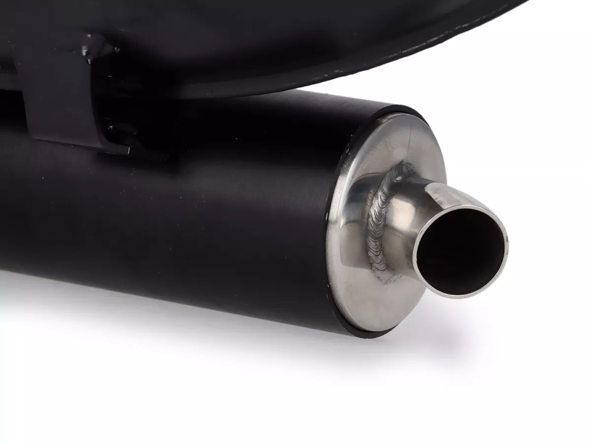 Knalpot -VMC Evo Racer 52 Ø = 32mm pressed body - VMC GS56/58, ET6, ET7, M1B60, M1L60, Pinasco Zuera, Polini 135 Evolution, Polini 135 Evolution, Malossi 136 MHR (jarak kancing 52-56mm) - Vespa ET3, PV125 - cocok dengan kompartemen bagasi