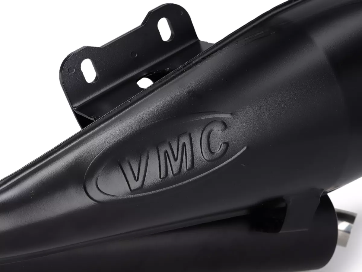 Knalpot -VMC Evo Racer 52 Ø = 32mm pressed body - VMC GS56/58, ET6, ET7, M1B60, M1L60, Pinasco Zuera, Polini 135 Evolution, Polini 135 Evolution, Malossi 136 MHR (jarak kancing 52-56mm) - Vespa ET3, PV125 - cocok dengan kompartemen bagasi