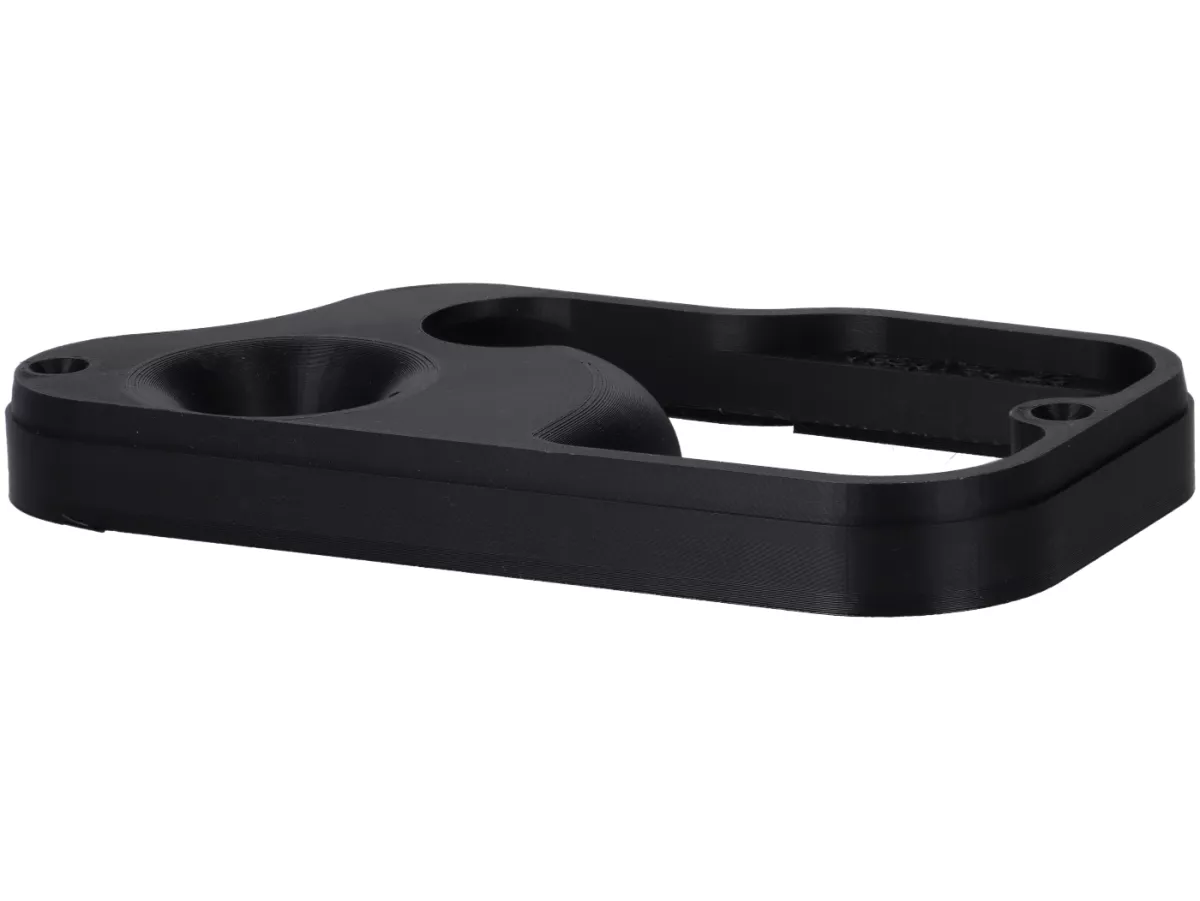 Venturi Spacer -VESPTEC- pour couvercle en tôle d'origine avec carburateur SI26-. Vespa Largeframe 1957-2016 - PX, Rally, Sprint, Super, TS, GT, GTR, VBA, VBB, VNB - Plastique (ASA, noir)