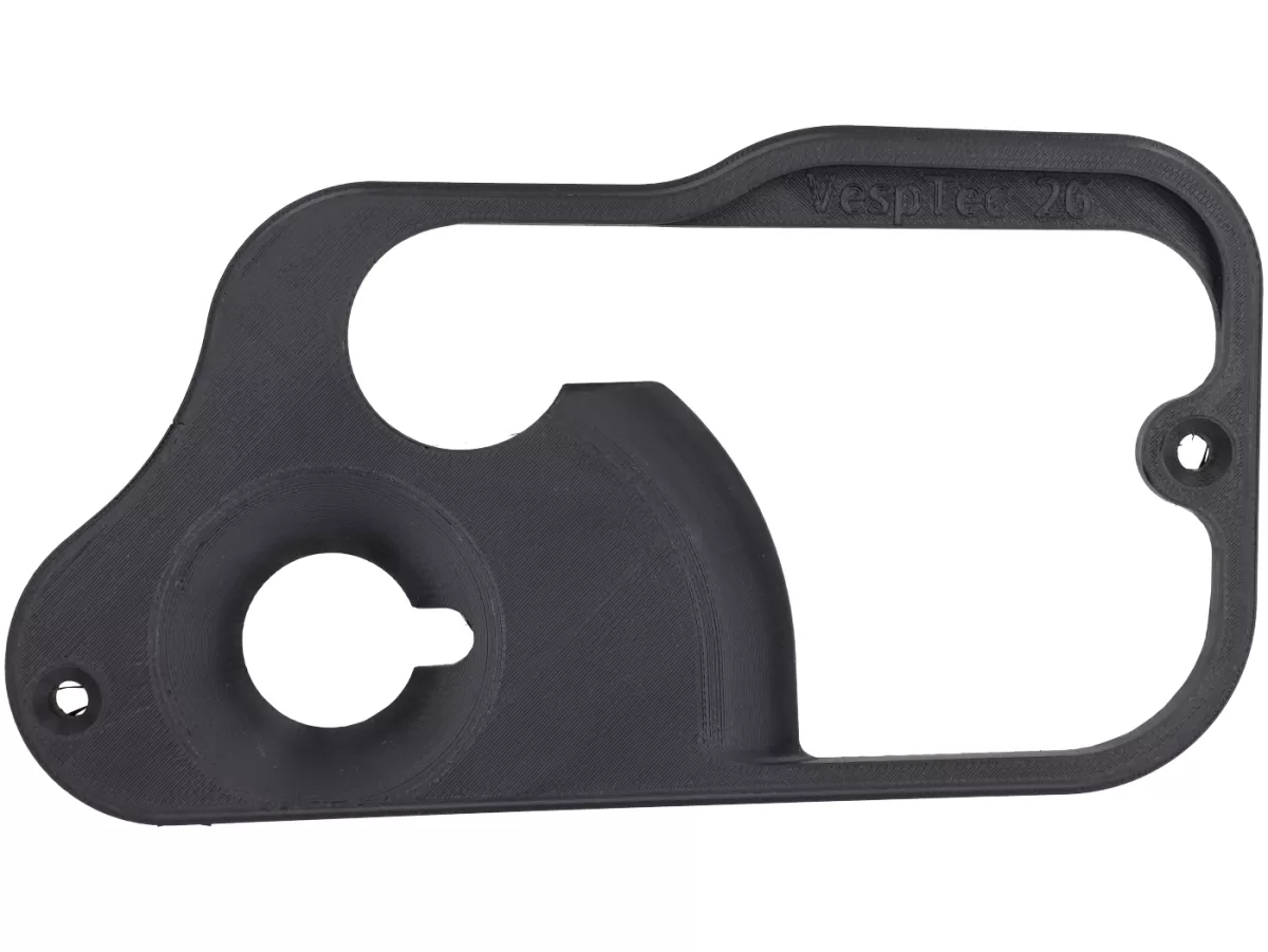 Venturi Spacer -VESPTEC- pour couvercle en tôle d'origine avec carburateur SI26-. Vespa Largeframe 1957-2016 - PX, Rally, Sprint, Super, TS, GT, GTR, VBA, VBB, VNB - Plastique (ASA, noir)