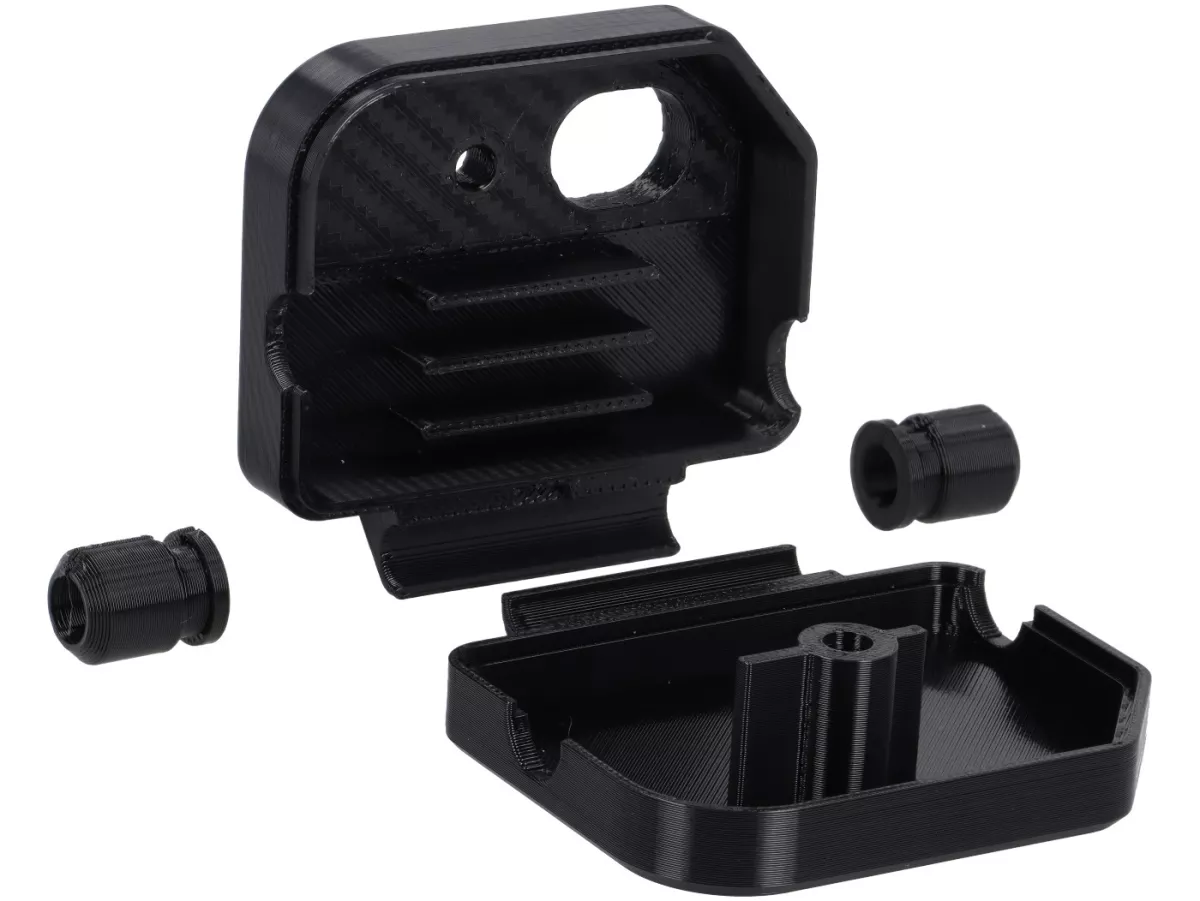 Caja de cables motor -VESPTEC XL- Vespa PX Lusso (a partir de 1984) - Aspecto carbono