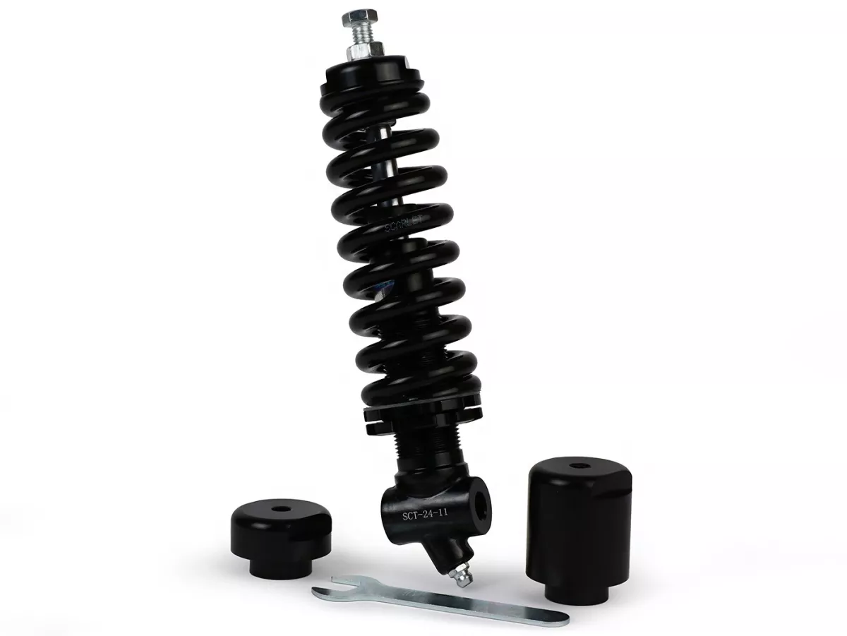 Amortiguador muelle, ajustable, delantero, negro -WLDS- Vespa VM1T/VNA, ACMA/VNA/VNB/ 150VB/VL/VB1/VBA/VBB/GT/GTR TS/Sprint Rally- negro