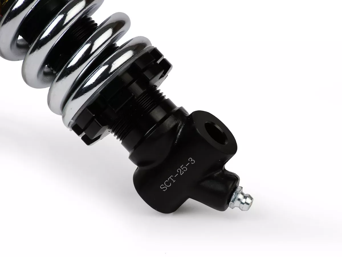 Schokdemperveer, instelbaar, voor, chroom -WLDS- Vespa VM1T/VNA, ACMA/VNA/VNB/ 150VB/VL/VB1/VBA/VBB/GT/GTR TS/Sprint Rally- chroom