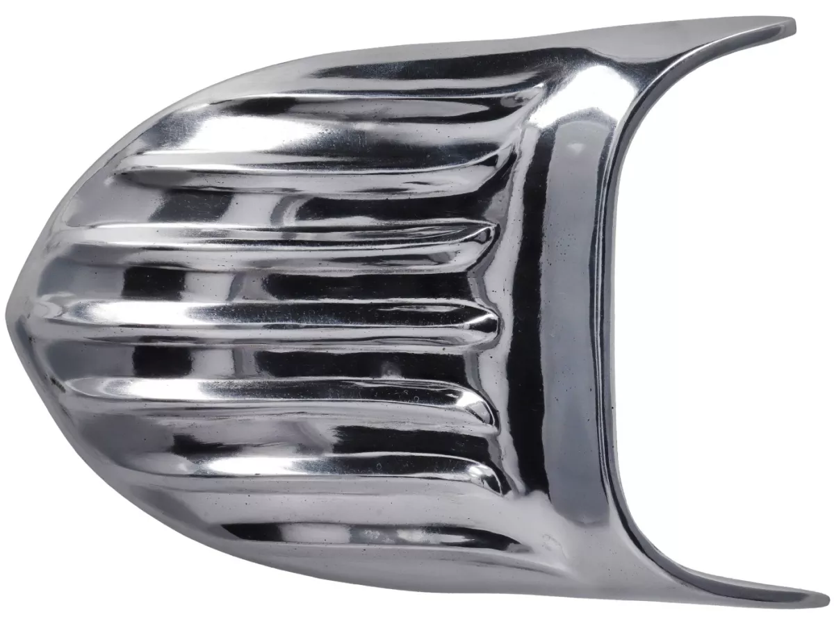 Air scoop side flap -DELUXE- die-cast aluminum, polished for Vespa 125 VM/VN/VNA/VNB/150 VL/VB/VBA/VBB/160 GS/ACMA