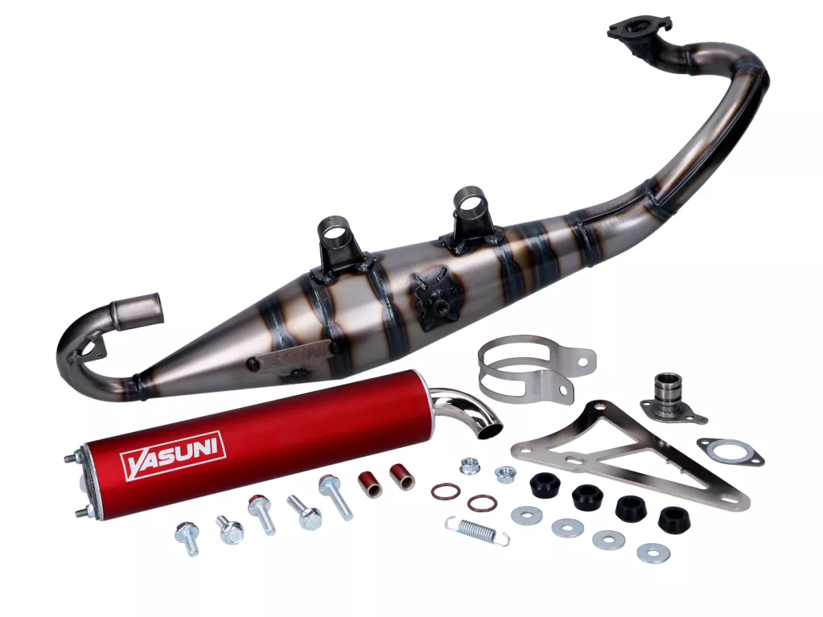 Échappement -YASUNI- R PRO - Minarelli 50 cc (horizontal) - rouge