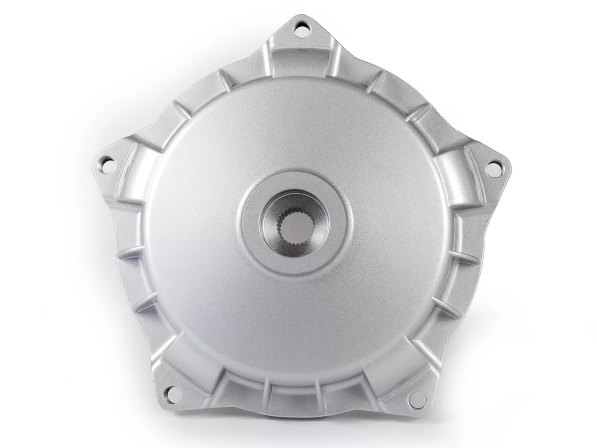 Rear brake hub 10 inch -SCOOTOPIA reinforced- Vespa PX (1984-), T5 125cc - oil seal 30mm - also suitable for PX (-1983), Rally180 (VSD1T), Rally200 (VSE1T), Sprint150 (VLB1T), TS125 (VNL3T), GT125 (VNL2T), GTR125 (VNL2T), GL150 (VLA1T)