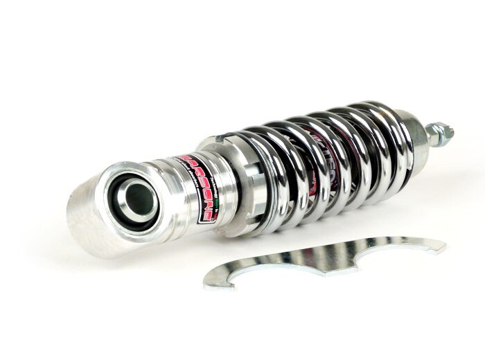 Shock absorber front -CARBONE HI-TECH, 200mm- Vespa V50, PV125, ET3 - chrome spring
