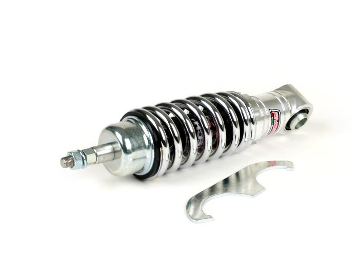 Shock absorber front -CARBONE HI-TECH, 200mm- Vespa V50, PV125, ET3 - chrome spring
