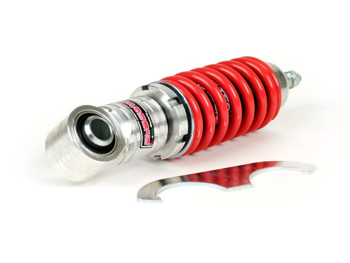 Shock absorber front -CARBONE HI-TECH, 200mm- Vespa V50, PV125, ET3 - red spring