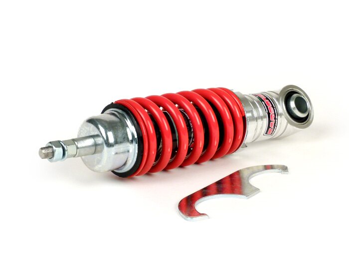 Shock absorber front -CARBONE HI-TECH, 200mm- Vespa V50, PV125, ET3 - red spring