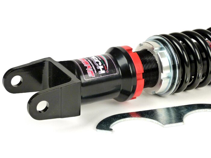 Amortisseur arrière -CARBONE HI-TECH, 330mm- Vespa PK S-XL - ressort noir