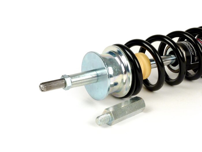 Amortisseur arrière -CARBONE HI-TECH, 330mm- Vespa PK S-XL - ressort noir