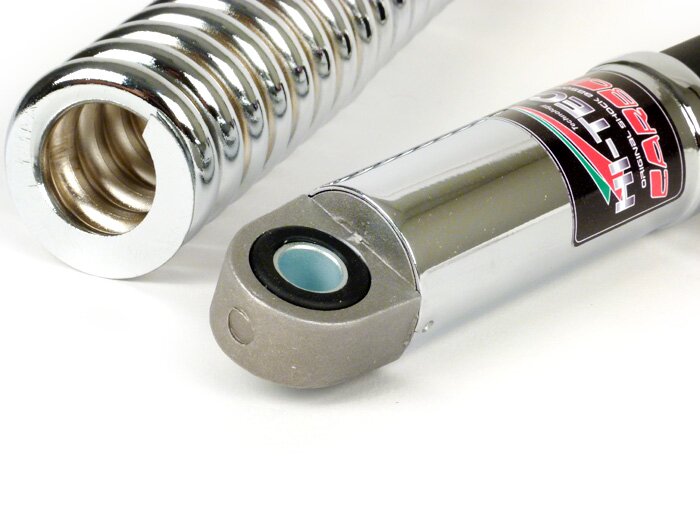 Set ammortizzatore anteriore -CARBONE HI-TECH- l=155mm- Vespa VN2T, VL1-3T, VNA, VNB, VBA, VBB- Cromo