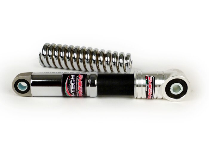 Set ammortizzatore anteriore -CARBONE HI-TECH- l=155mm- Vespa VN2T, VL1-3T, VNA, VNB, VBA, VBB- Cromo