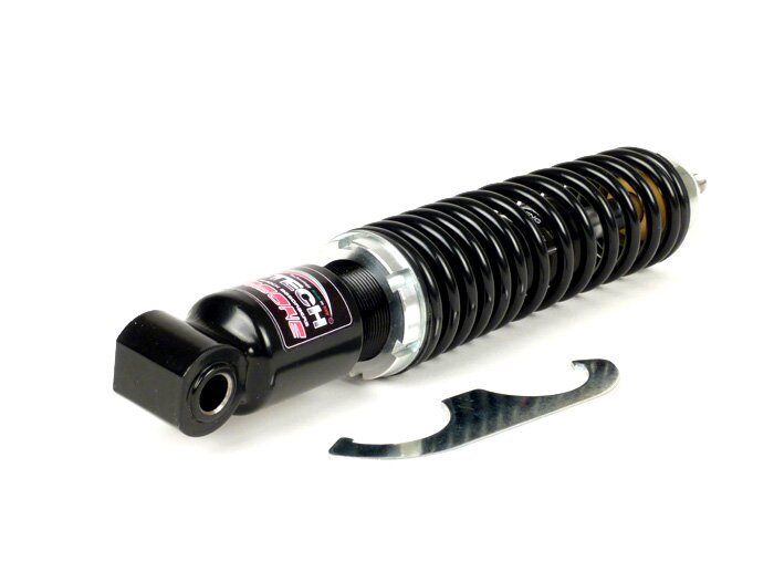 Amortisseur avant -CARBONE HI-TECH, 240mm, (2014-2016)- Vespa GTS 125-300, coin en bas: lug - noir