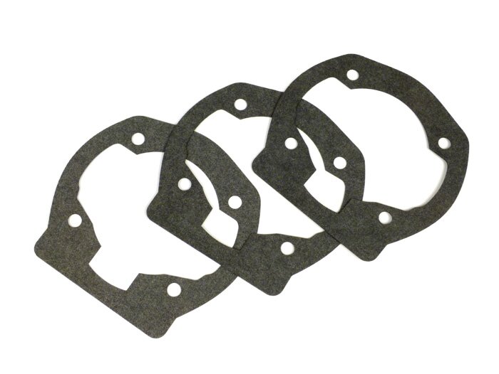 Gasket set for cylinder base -QUATTRINI M1X 172cc- 0.25mm/0.50mm/0.75mm, 3 transfer ports- Vespa PX125, PX150, Cosa125, Cosa150, GTR125, TS125, Sprint Veloce (VLB1T 0150001-)