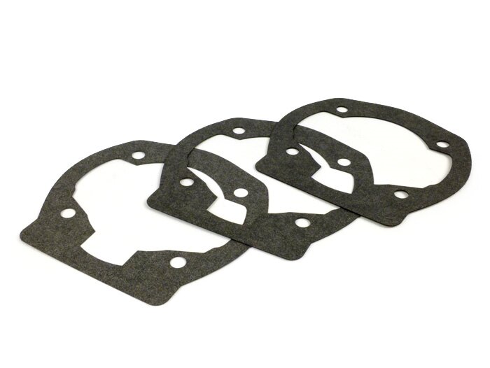 Gasket set for cylinder base -QUATTRINI M1X 172cc- 0.25mm/0.50mm/0.75mm, 3 transfer ports- Vespa PX125, PX150, Cosa125, Cosa150, GTR125, TS125, Sprint Veloce (VLB1T 0150001-)