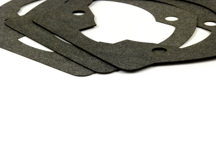 Gasket set for cylinder base -QUATTRINI M1X 172cc- 0.25mm/0.50mm/0.75mm, 3 transfer ports- Vespa PX125, PX150, Cosa125, Cosa150, GTR125, TS125, Sprint Veloce (VLB1T 0150001-)