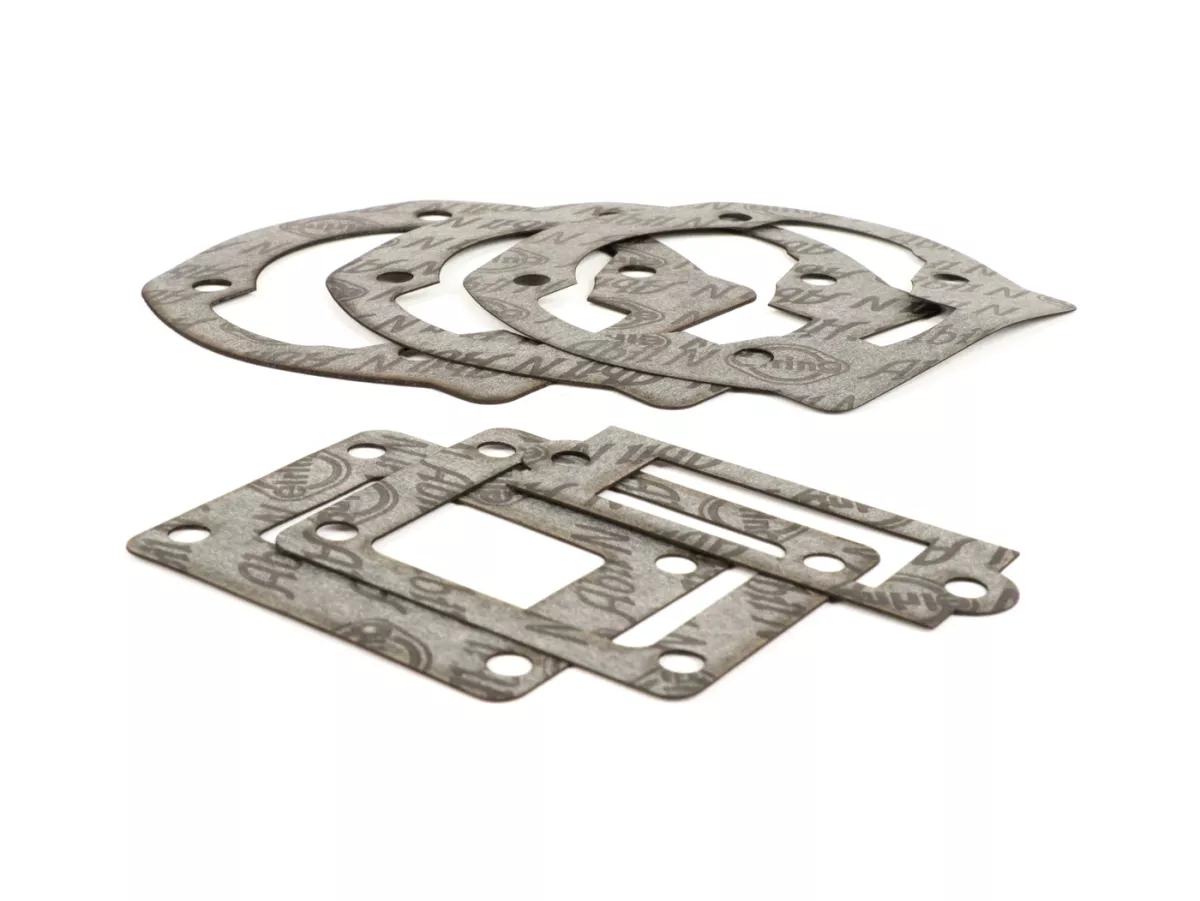 Gasket set cylinder/reed valve intake  -QUATTRINI M1XL 172cc- 0.25mm/0.50mm/0.75mm, 3 transfer ports- Vespa PX125, PX150, Cosa125, Cosa150, GTR125, TS125, Sprint Veloce (VLB1T 0150001-)