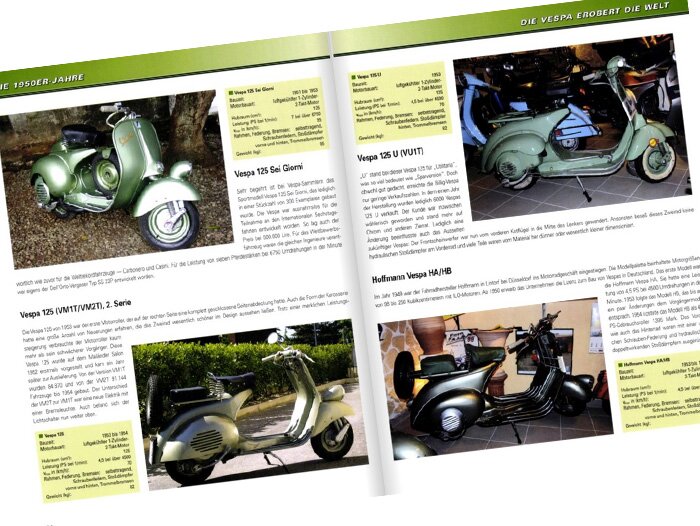 Book -70 Jahre Rollerkult, Vespa, Ape & Co. by Gerhard Siem (256 pages, 550 pictures, German)