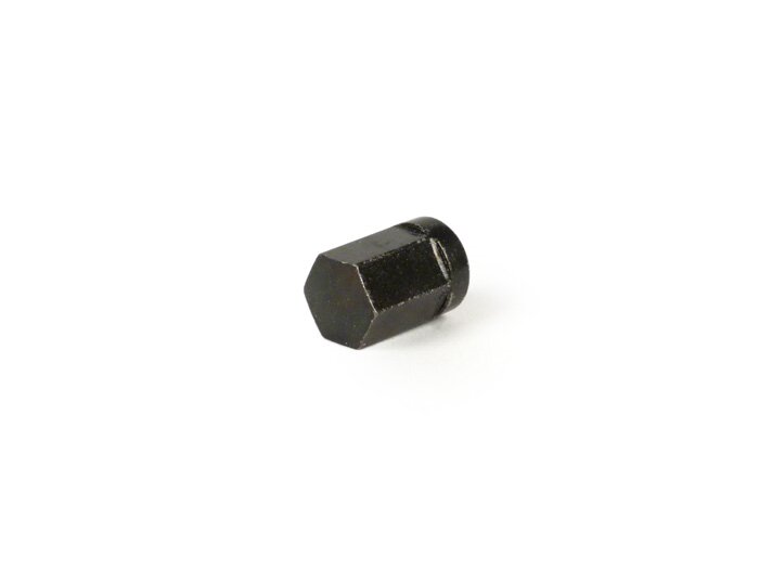 Domed cap nut for tubeless rim -M8 x 1.25mm (10.9) with 14mm collar- SIP type - WS=12mm, h=19.3mm - black