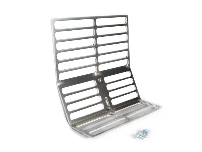 Bagagedrager voor -MRP voor beenbeschermer (binnen)- Vespa 50-150 ccm Smallframe/Largeframe, V50, 50N, PV125, ET3, VNA, VNB, VBA, VBB, Super, GL, T4, Sprint, GT, GTR - roestvrij staal