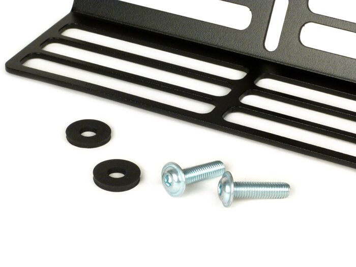 Portapacchi anteriore -MRP per paragambe (interno)- Vespa 50-150 ccm Smallframe/Largeframe, V50, 50N, PV125, ET3, VNA, VNB, VBA, VBB, Super, GL, T4, Sprint, GT, GTR - verniciatura a polvere - nero