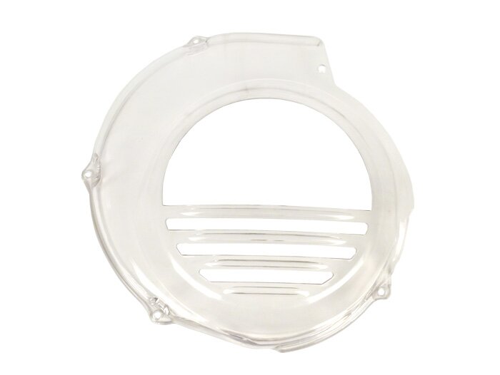 Cache turbine -RICAMBIO RAPIDO- Vespa PX80, PX125, PX150 - transparent - modèles avec démarreur électrique