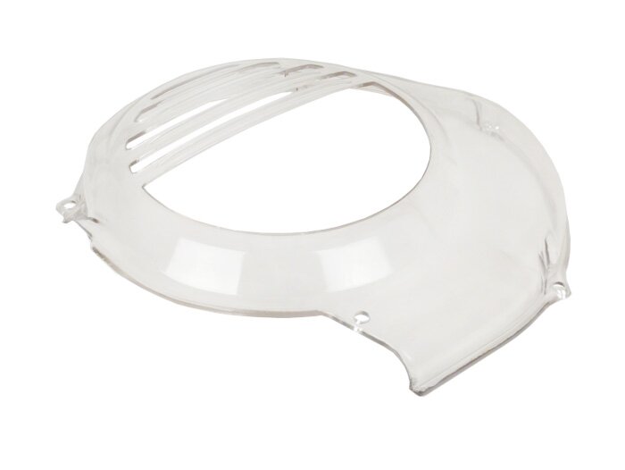 Cache turbine -RICAMBIO RAPIDO- Vespa PX80, PX125, PX150 - transparent - modèles avec démarreur électrique