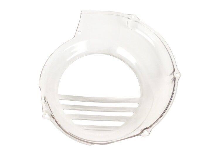 Cache turbine -RICAMBIO RAPIDO- Vespa PX80, PX125, PX150 - transparent - modèles avec démarreur électrique