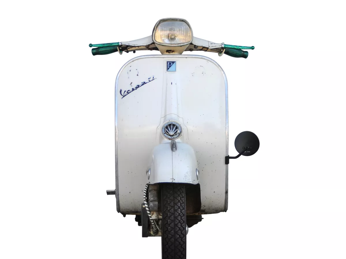 Spegel -FAR benskyddsklämma spegel- Vespa universal - rund Ø=105mm - (E-märkt) - svart
