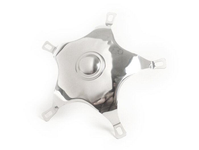 Naafdop -OEM KWALITEIT, 5-spaaks - voor open 10 velg - Vespa V50, V90, PV125, ET3, PK, GT, GTR, TS, GL, GS VS5T, Sprint, T4, Rally, PX, T5 125cc - chroom