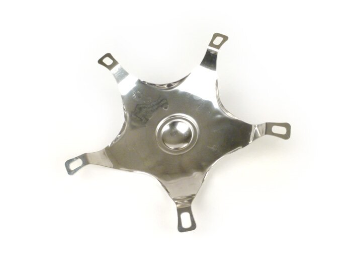 Naafdop -OEM KWALITEIT, 5-spaaks - voor open 10 velg - Vespa V50, V90, PV125, ET3, PK, GT, GTR, TS, GL, GS VS5T, Sprint, T4, Rally, PX, T5 125cc - chroom
