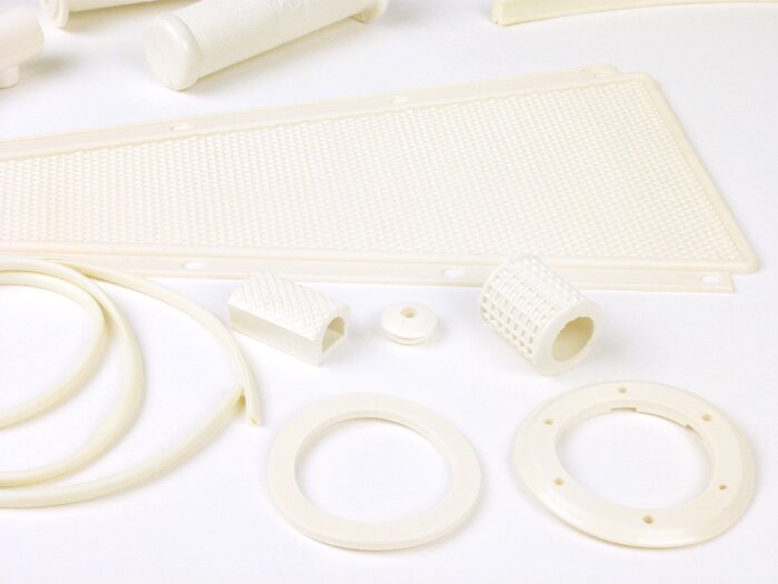 Rubber kit -VESPA 19 pcs- Vespa Rally180 (VSD1T), Rally200 (VSE1T), TS125, Sprint150, Sprint Veloce150, GT125, GTR125, Super125, Super150, GL150 - white