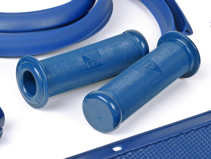 Rubber kit -VESPA 19 pcs- Vespa Rally180 (VSD1T), Rally200 (VSE1T), TS125, Sprint150, Sprint Veloce150, GT125, GTR125, Super125, Super150, GL150 - blue